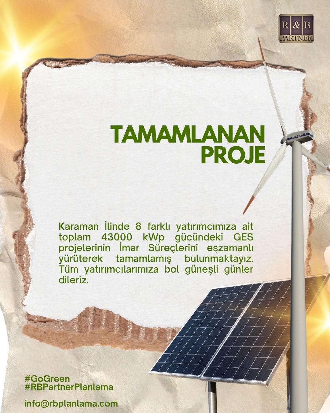 Çatı/Arazi Ges Kurulum