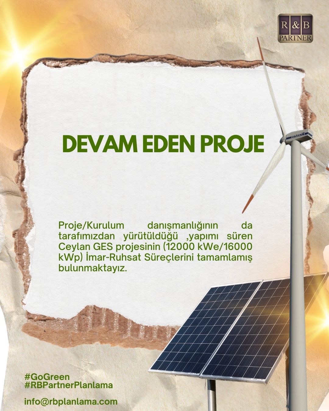 Çatı/Arazi Ges Kurulum